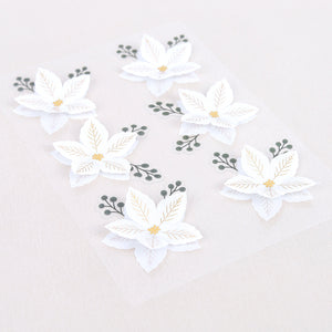 Sleigh Bells Ring | Dimensional Gold Poinsettias