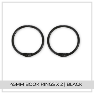 45mm Book Rings x 2 | Black