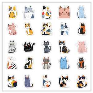 50 Sticker Set | Collection of Cool Cats
