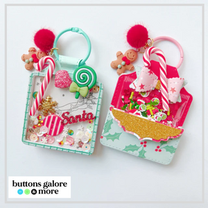 Christmas Buttons x 12 | Olde Fashion Lights (Buttons Galore & More)