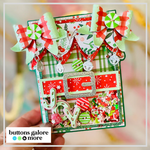 Christmas Buttons x 5 | Poinsettias (Buttons Galore & More) (Copy)