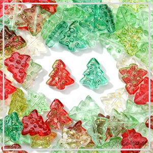 Glass Tree Beads x 25