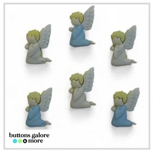 Christmas Buttons x 6 | Angelic Prayers (Buttons Galore & More)