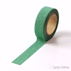 Green Glitter Washi Tape (10M)
