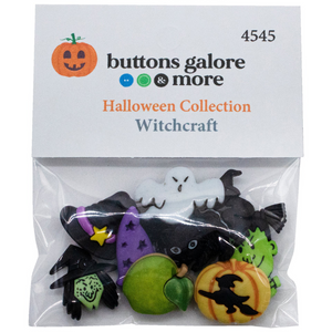 Halloween Buttons x 10 | Witchcraft (Buttons Galore & More)