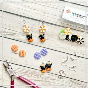 Halloween Buttons x 9 | Witches Kitchen (Buttons Galore & More)