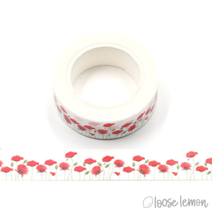 Red Poppies - Washi Tape (10M)
