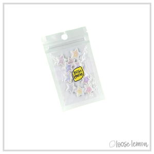 Iridescent Pearl Stars (Medium x 12 pcs)