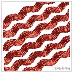 Ric Rac Ribbon (13m) | Metallic Red