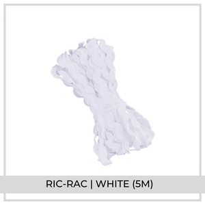 Ric Rac Ribbon (5m) | White
