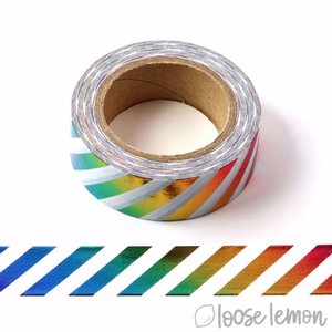 Rainbow Stripe Foil - Washi Tape (10M)