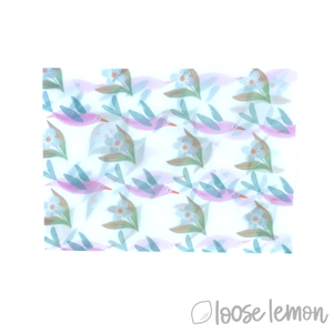 Pink Birds Vellum Envelopes X 3