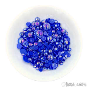Mirror Pearls | Blueberry (Mixed Sizes)