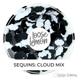 Sequins | Cloud Mix (Black & White)