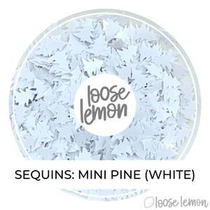 Sequins | Mini Pine (Bright White)