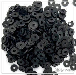 Flat Beads | Coal