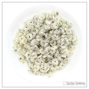 Flat Beads | Clear White