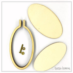 Mini Embroidery Hoop | Large Oval