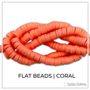 Flat Beads | Coral
