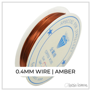Craft Wire | Amber | 11M X 0.4Mm