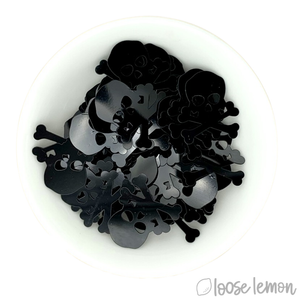 Sequins | Black Skulls