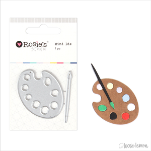Rosie'S Studio Mini Die | Paint Palette & Brush