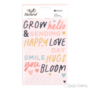 Nurtured | Puffy Sentiment Words
