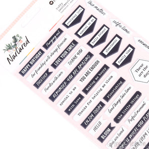 Nurtured | Puffy Sentiment Phrases