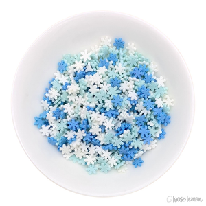 Clay Sprinkles | Blue Snowflakes