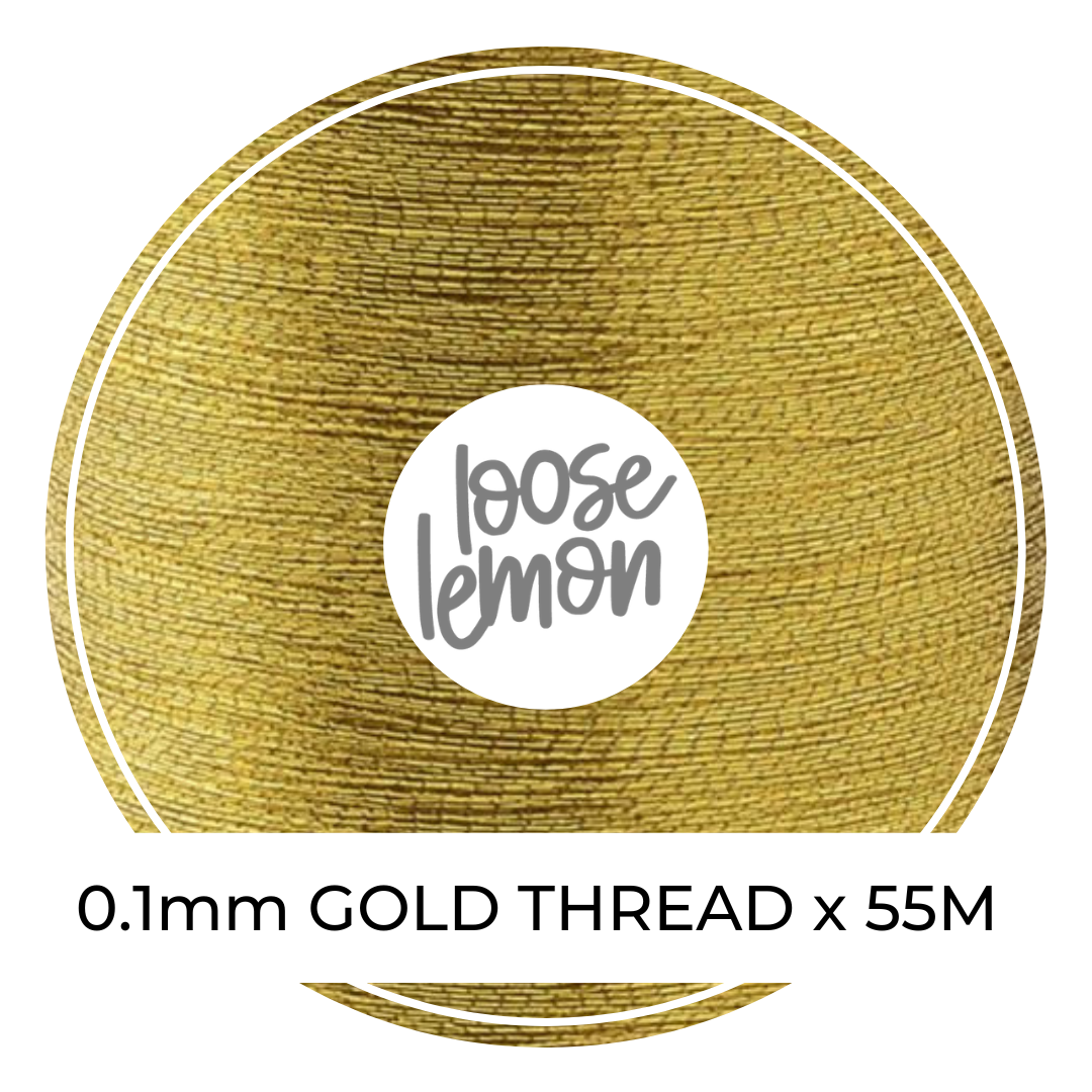 Gold Metallic Thread  | 0.1Mm X 55M