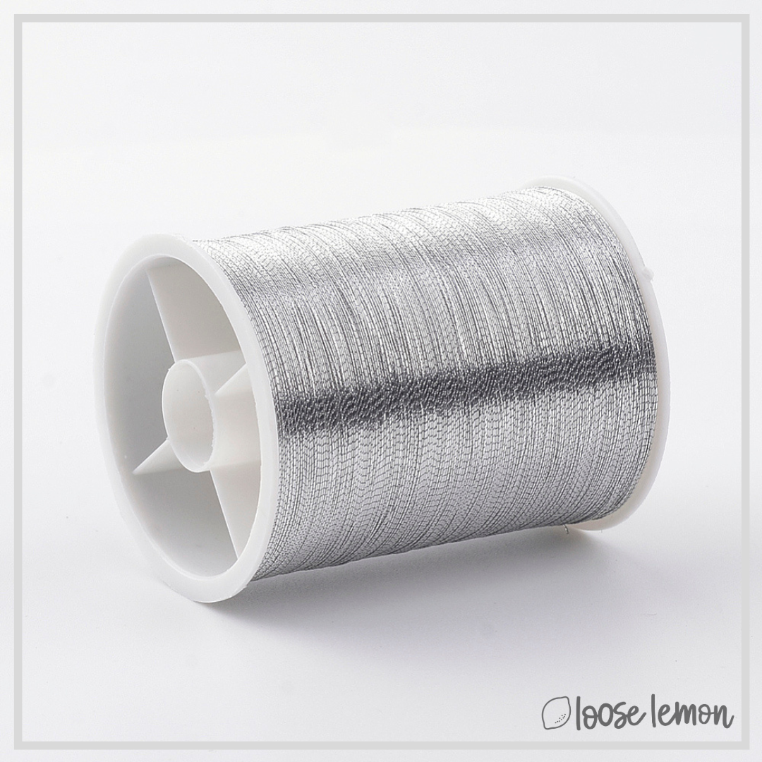 Silver Metallic Thread  | 0.1Mm X 55M
