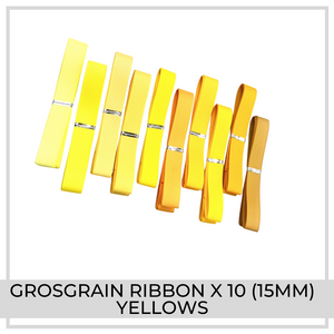 Grosgrain Ribbon x 10m (Yellows)