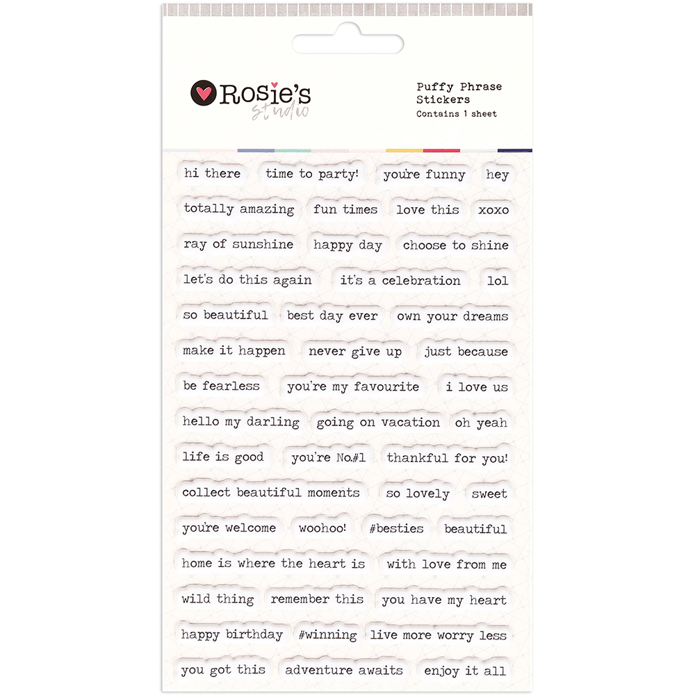 Puffy Phrase Stickers