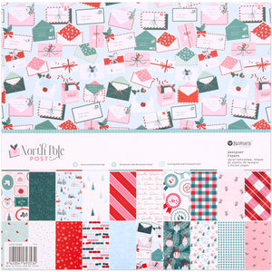 North Pole Post | 12" X 12" Paper Pack ( 20 Sheets)