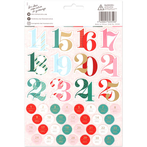 North Pole Post | Chipboard Advent Numbers (2 Sheets)