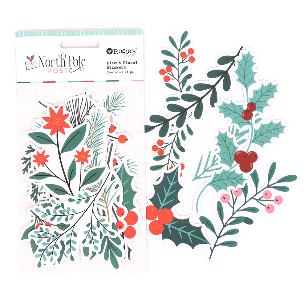 North Pole Post | Clear Foliage Stickers (24 pcs)