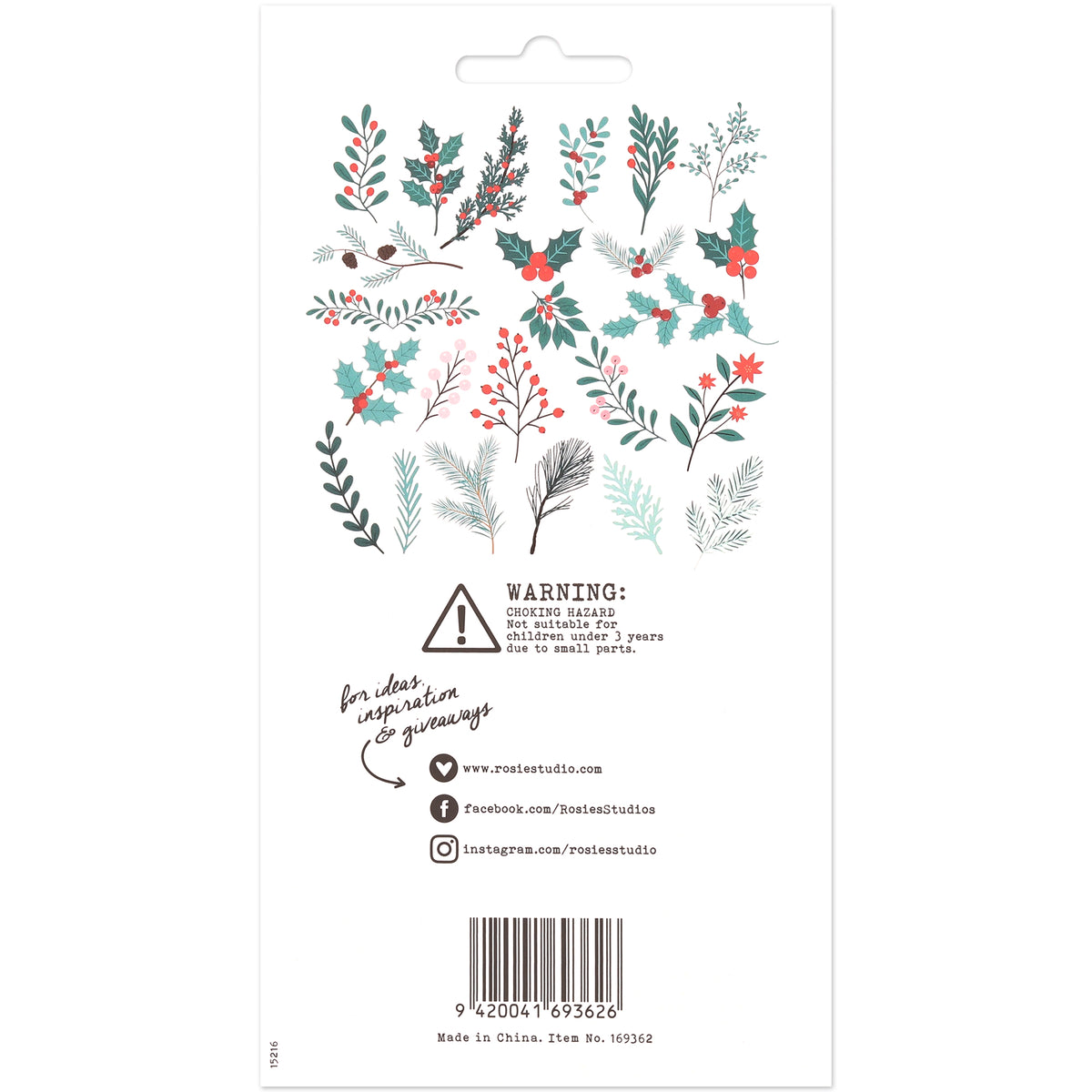 North Pole Post | Clear Foliage Stickers (24 pcs)