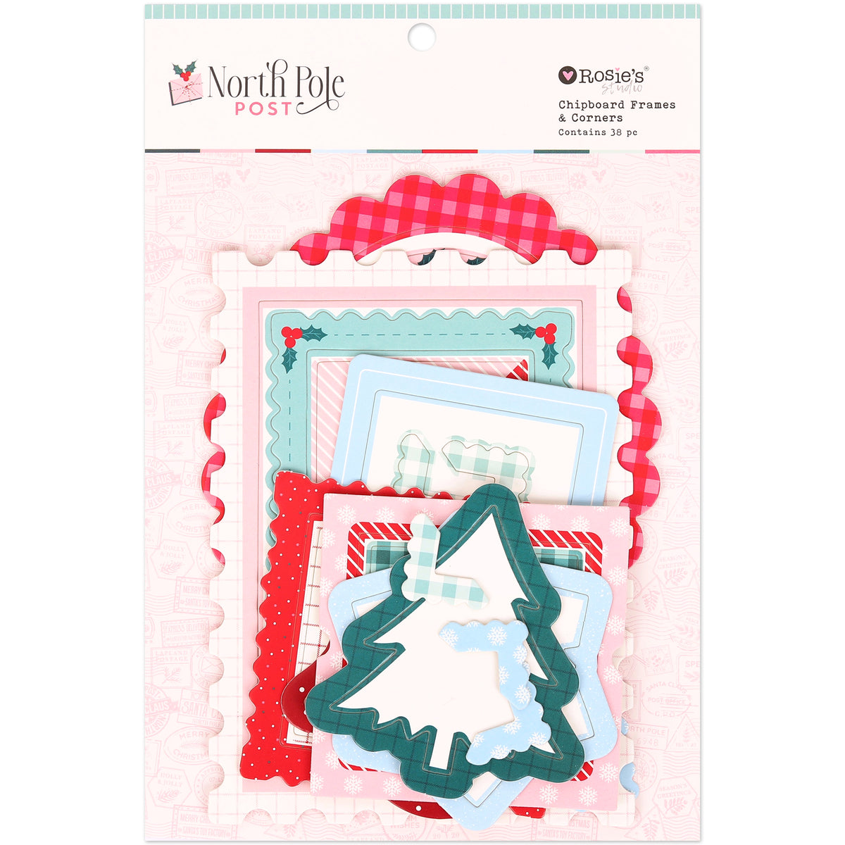 North Pole Post | Chipboard Frames & Corners (38 pcs)
