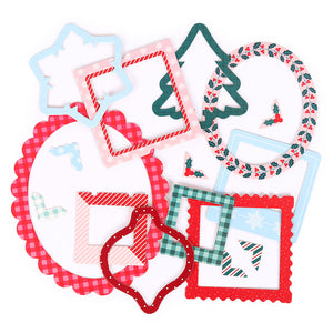 North Pole Post | Chipboard Frames & Corners (38 pcs)
