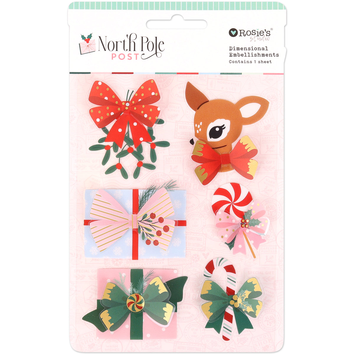 North Pole Post | Dimensional Holiday Bows
