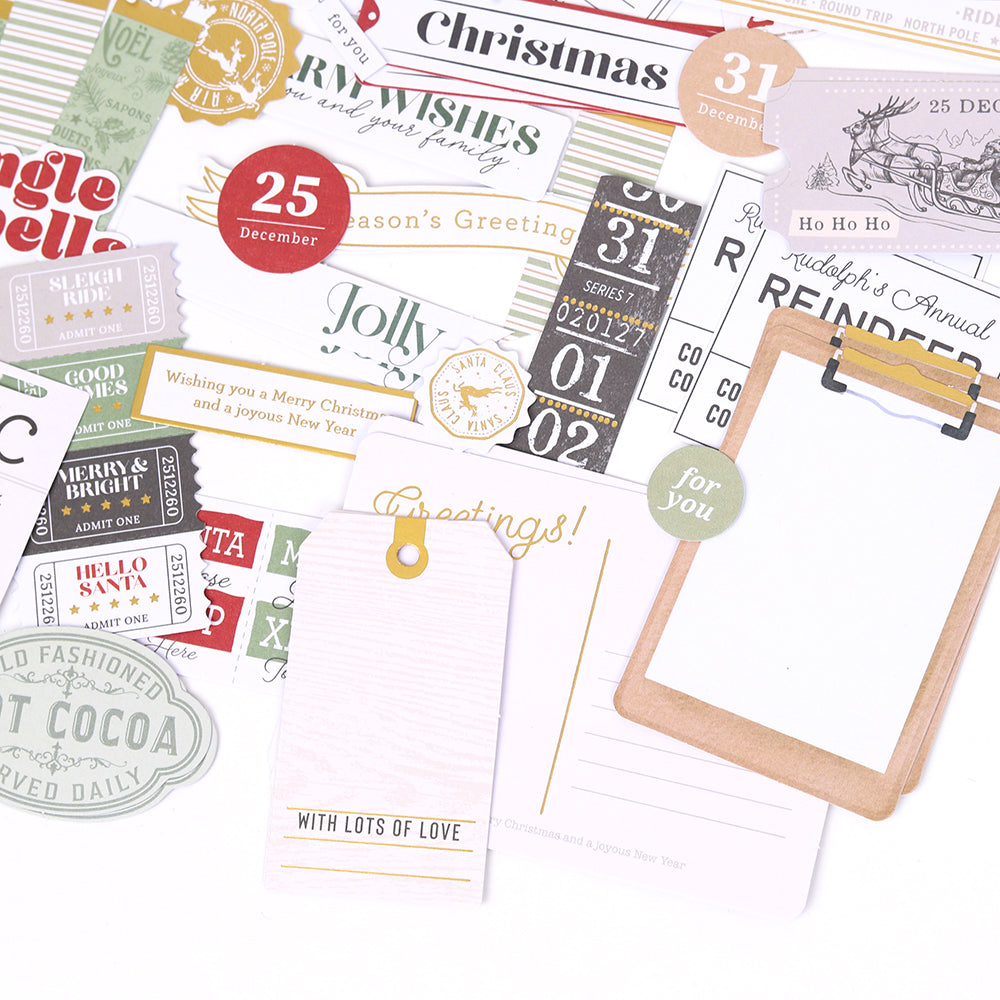 Sleigh Bells Ring | Diecut Cardstock Sentiments (128 pcs)