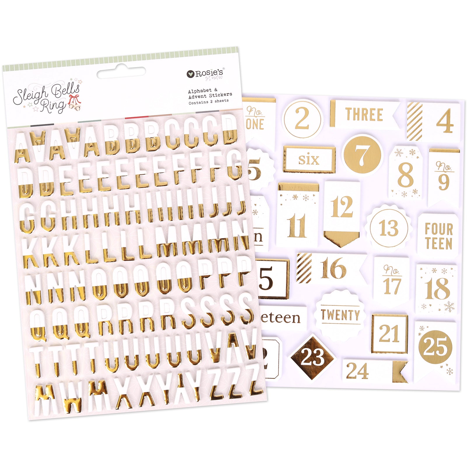 Sleigh Bells Ring | Foam Alphabet & Number Stickers (2 Sheets)