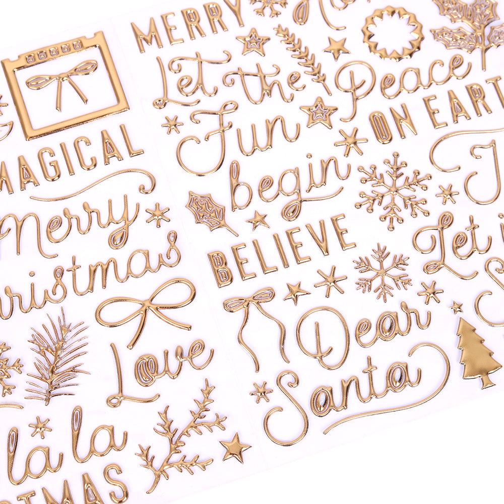 Sleigh Bells Ring | Foil Puffy Stickers (2 Sheets)