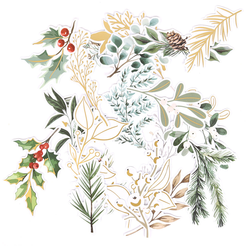 Sleigh Bells Ring | Clear Foliage Stickers (24 pcs)