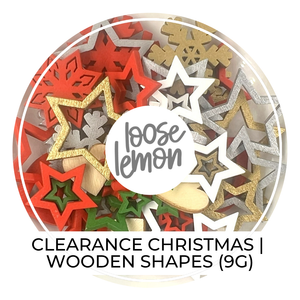 CLEARANCE CHRISTMAS |  WOODEN SHAPES (9G)