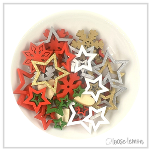 CLEARANCE CHRISTMAS |  WOODEN SHAPES (9G)
