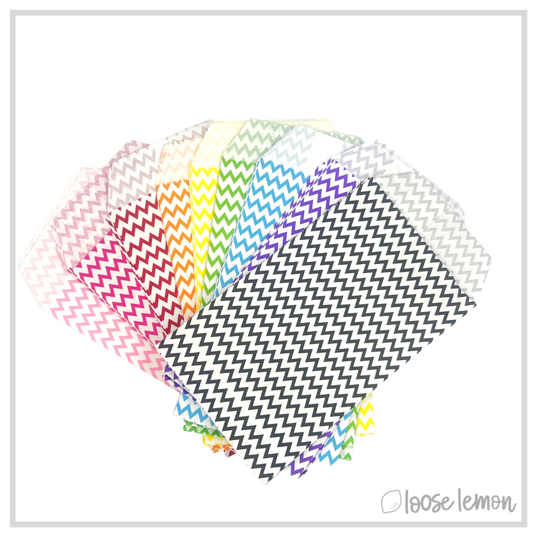 Chevron Mini Bags x 45 | 9 Colours