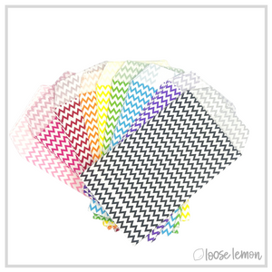 Chevron Mini Bags x 45 | 9 Colours