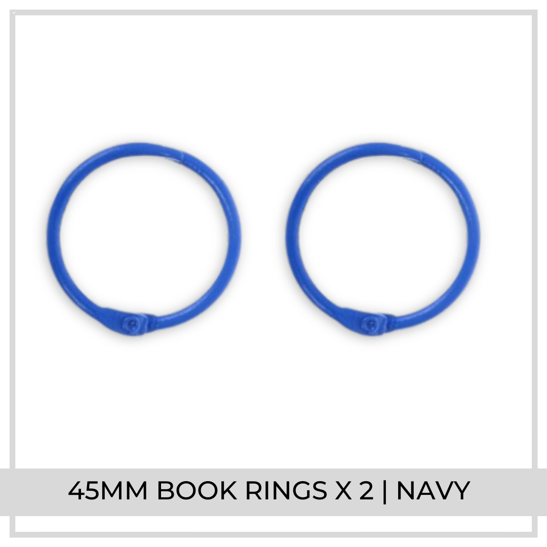 45mm Book Rings x 2 | Navy