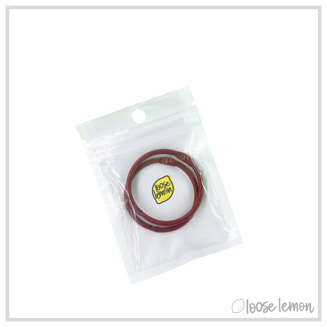 45mm Book Rings x 2 | Brown